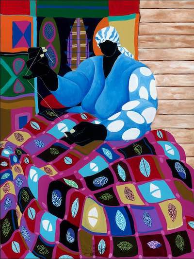 Mama’s Quilt: 2009 Painting by Ivey Hayes