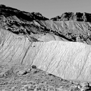 Landscape off I-70 near Moab, Utah; B&W photograph by Kendall Johnson