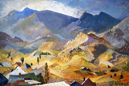 Untitled painting of NC mountains (1946) by Will Henry Stevens