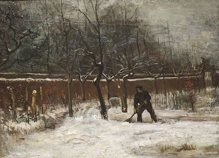 Winter (The Vicarage Garden Under Snow): 1885 Painting by Vincent van Gogh