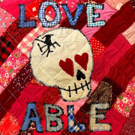 Love Able: square from quilt I Am This Abled by Sam Gordon