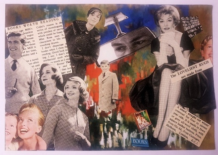 Crowd, 2021: Paper collage artwork by Jane Salmons