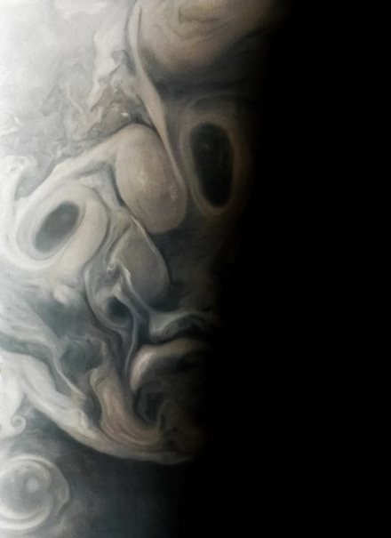 Untitled image of Jupiter clouds (October 2023) processed by Vladimir Tarasov, CC BY