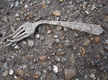 A fork in the road: Photograph © 2004 by Roger Cullman