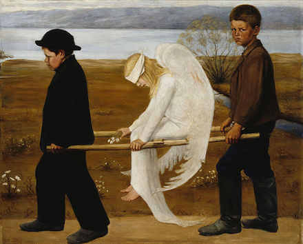 The Wounded Angel: 1903 painting by Hugo Simberg