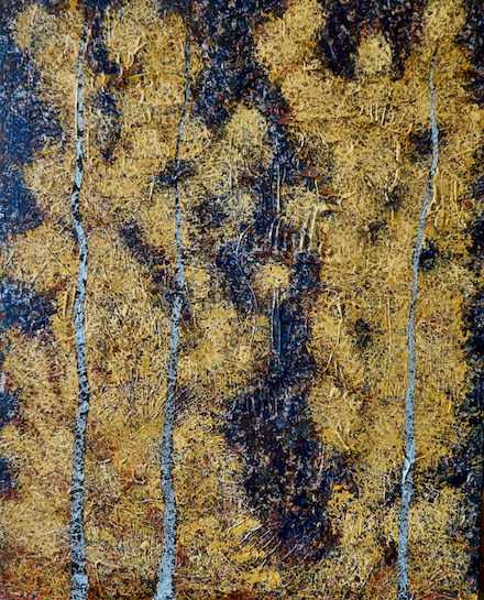 Fall Lightning (2023): Acrylic on canvas painting © by Kendall Johnson