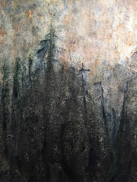 Fire Songs (2023): Acrylic on canvas painting © by Kendall Johnson