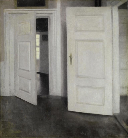 White Doors: 1899 Painting by Vilhelm Hammershoi