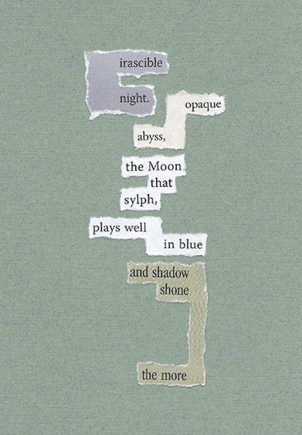 irascible night: Visual poem © 2023 by J.I. Kleinberg