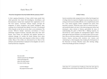 Dark News IV from Fireflies 4 book by Kendall Johnson