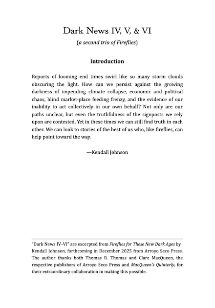 Dark News IV-VI Intro by Kendall Johnson