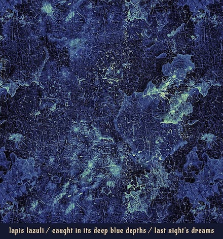 (lapis lazuli): Haiga (digital art + haiku) © by Mark Meyer