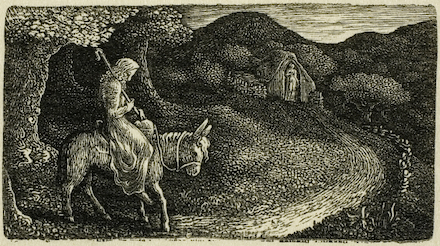 The Return Home: Detail of 1830 Woodcut by Edward Calvert
