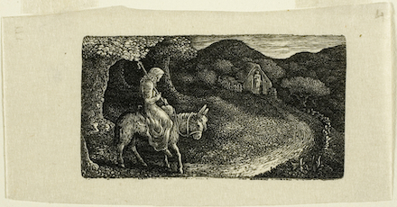 The Return Home: 1830 Woodcut by Edward Calvert