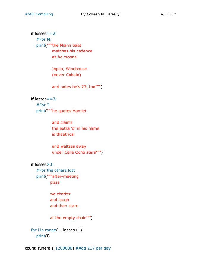 #Still Compiling, Page 2: Cheribun by Colleen M. Farrelly