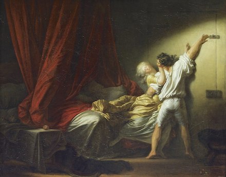 Le Verrou (The Bolt): 1777-78 Painting by Jean-Honore Fragonard