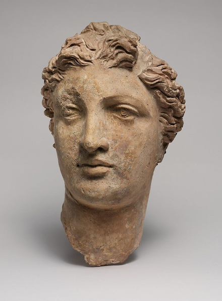 Terracotta head of woman: Tarentine sculpture circa 101-299 BCE Terracotta head of woman: Tarentine sculpture circa 101-299 BCE
