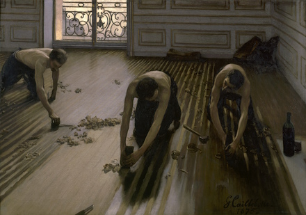 Les raboteurs de parquet (The Floor Planers), painting by Gustave Caillebotte