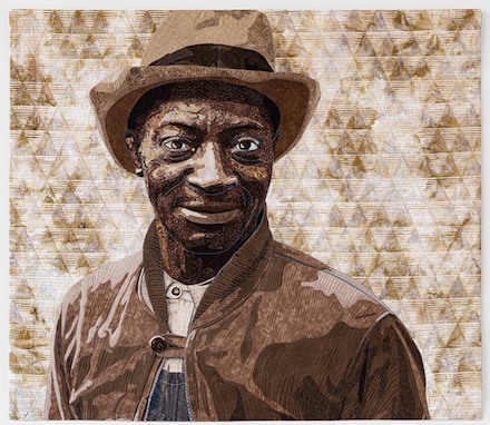 Untitled Portrait Quilt, winner of multiple prizes 2018-2020, by Lynn Czaban