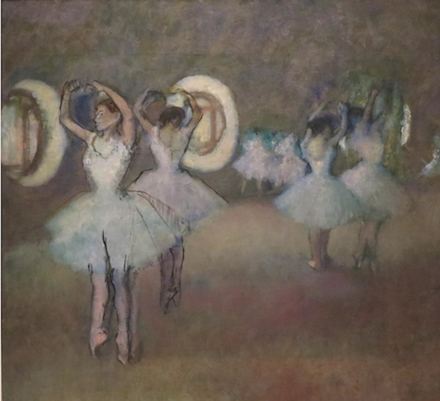 Dancers in the Rotunda at the Paris Opera: Painting (ca. 1894) by Edgar Degas