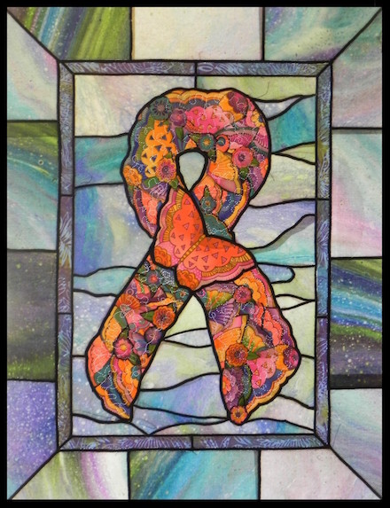 Hope: Art Quilt (for National Cancer Survival Day, 2021) by Becky Erdman