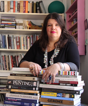 Lorette C. Luzajic, with books