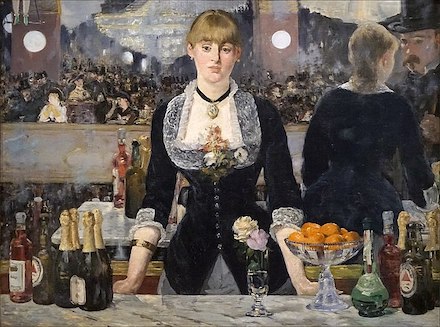 A Bar at the Folies-Bergere: 1882 painting by Eduoard Manet