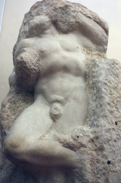 Awakening Slave, sculpture by Michelangelo