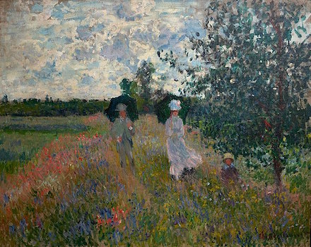 En promenade près d’Argenteuil: painting by Claude Monet