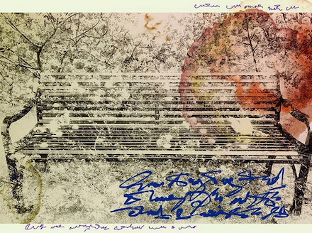 Postcards from a Scottish bench: Asemic artwork by Stephen Nelson