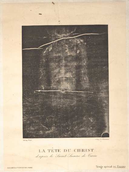 La Tete du Christ: Photograph by Secondo Pia, 1898