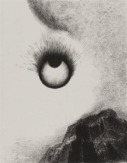 Everywhere Eyeballs Are Blazing: Lithograph by Odilon Redon