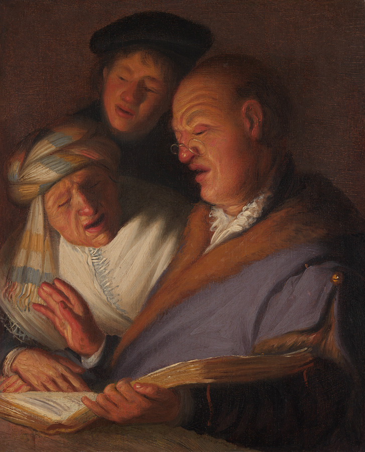 Three Musicians: Painting (ca. 1624-25) by Rembrandt van Rijn