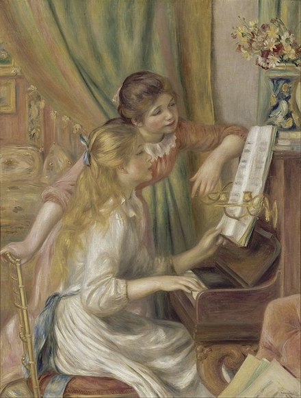 Young Girls at the Piano: 1892 painting by Pierre-Auguste Renoir