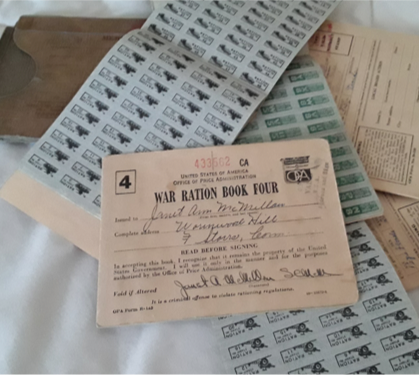 World War II Ration Books: Photograph by Janet McMillan Rives