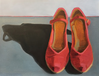 Red High Heels: oil painting by Robin Rosenthal