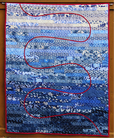 Red Thread: Fabric art by Jan S. Rosin