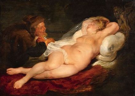 The Hermit and the Sleeping Angelica: Painting by Peter Paul Rubens
