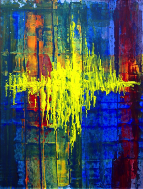 a gift of fire: speaking in tongues, painting by Steven Schroeder