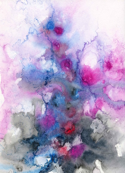 Berry nebula, watercolor painting by Tiffany Shaw-Diaz