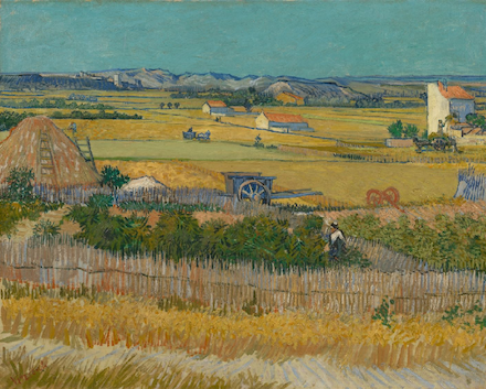 The Harvest: Oil painting (1888) by Vincent van Gogh