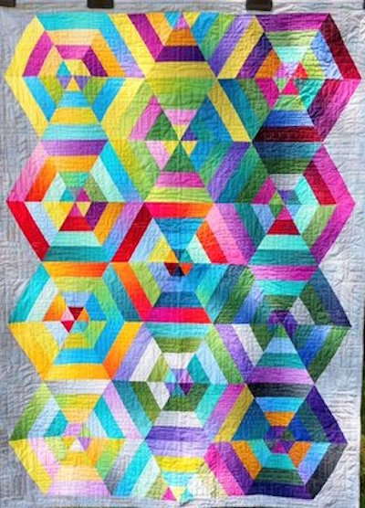 Multiplying Hexagons: quilt by Karen Forstad Weiderman