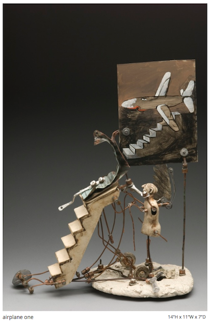 Airplane One, mixed-media sculpture by Aggie Zed